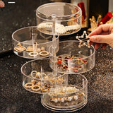 Rotating Jewelry Storage Box Makeup Rack Organizer