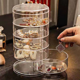 Rotating Jewelry Storage Box Makeup Storage Rack Organizer