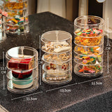 Rotating Jewelry Storage Box Transparent Makeup Organizer