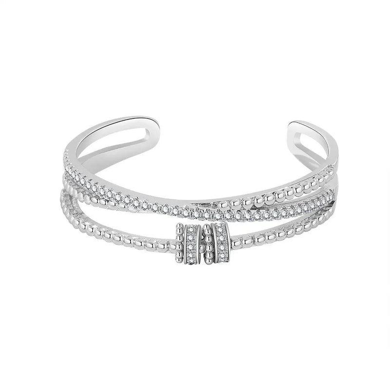 Rotating 925 Silver Bracelet Women Personality Europe America Japan