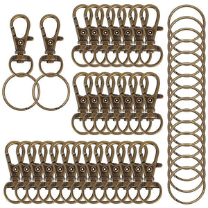 Metal Lobster Claw Clasp Key Ring with Rotating Snap Hooks