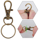 Metal Lobster Claw Clasp Key Ring with Rotating Snap Hooks