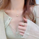 Rotating Sunflower Pendant Necklace for Women