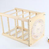 Rotating Wood Earrings Holder Display Necklace Bracelets Stand