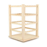Rotating Wood Earrings Holder Bracelets Stand Dresser Organizer