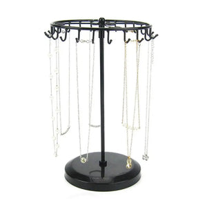 Rotating Jewelry Storage Rack Necklace Bracelet Display Stand Holder Organizer