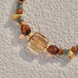 Dunhuang Retro Beaded Bracelet with Immortal Charm