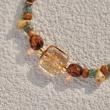 Dunhuang Retro Beaded Bracelet with Immortal Charm