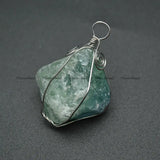 Irregular Natural Gemstone Wire Wrapped Pendant for Necklace DIY
