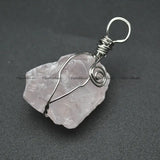 Irregular Natural Gemstone Wire Wrapped Pendant for Necklace DIY