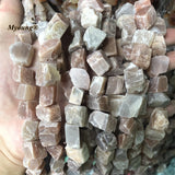 Natural Peach Sunstone Nugget Beads for DIY Jewelry Making