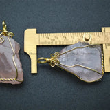 Rose Quartz Irregular Shape Pendant Healing Gemstone Necklace DIY
