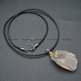 Rose Quartz Irregular Pendant Healing Gemstone Necklace
