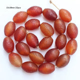 6-18mm Red Ag-ate Oval Beads 15 inch for DIY Jewelry Making