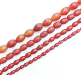 6-18mm Red Ag-ate Oval Beads 15 inch for DIY Jewelry Making