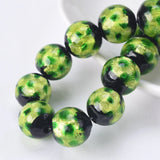 12mm Foil Pattern Lampwork Glass Beads for Jewelry Making