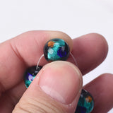 12mm Foil Pattern Lampwork Glass Beads for Jewelry Making