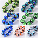 12mm Foil Pattern Lampwork Glass Beads for Jewelry Making