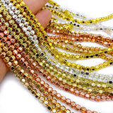18-Faceted Hematite 4mm Rose Spacer Beads for Jewelry Making