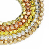 18-Faceted Hematite 4mm Rose Spacer Beads for Jewelry Making