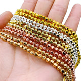 18-Faceted Hematite 4mm Rose Spacer Beads for Jewelry Making