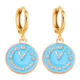 Alloy Enamel Women's Hoop Earrings Jewelry Set
