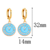 Alloy Enamel Women's Hoop Earrings Jewelry Set