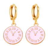 Alloy Enamel Women's Hoop Earrings Jewelry Set