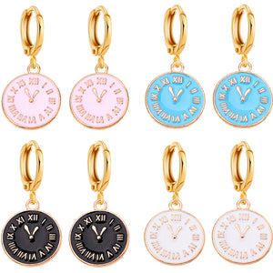 Alloy Enamel Women's Hoop Earrings Jewelry Set