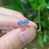 5mm Moonstone Bean Earrings 925 Sterling Silver