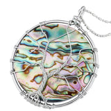 Abalone Shell Tree Of Life Pendant for Jewelry Making