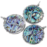 Abalone Shell Tree Of Life Pendant for Jewelry Making