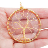 Abalone Shell Tree Of Life Pendant for Jewelry Making