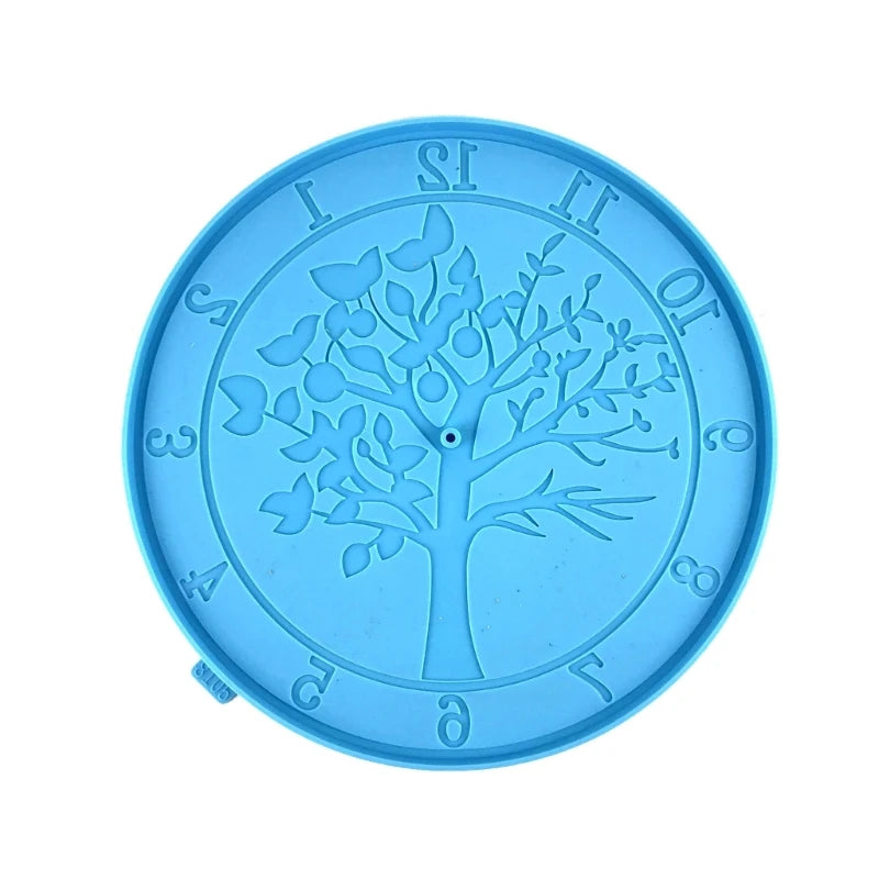 Round Alarm Silicone Clock Epoxy Mold DIY Clock Craft Making Mould