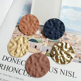 Alloy Spray Paint Wave Pendant Earrings