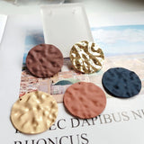 Alloy Spray Paint Wave Pendant Earrings