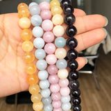Round Amethysts Morganite Opal Aquamarines Stone Beads 6 8 10mm
