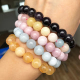 Round Amethysts Morganite Opal Aquamarines Stone Beads 6 8 10mm