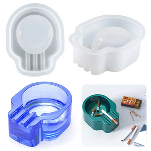 Round Ashtray Crystal Epoxy Resin Mold Storage Box Silicone Mould DIY Crafts