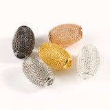 15x22mm Mesh Net Spacer Metal Beads European Charms Bracelet Jewelry DIY