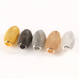 15x22mm Mesh Net Spacer Metal Beads European Charms Bracelet Jewelry DIY