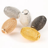 15x22mm Mesh Net Spacer Metal Beads European Charms Bracelet Jewelry DIY