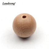 8-30MM Natural Beech Wooden Beads for DIY Jewelry Making