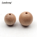 8-30MM Natural Beech Wooden Beads for DIY Jewelry Making