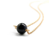 Round Beads Pendant Necklace Natural Gemstone Crystal Necklace