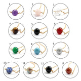 Round Beads Pendant Necklace Natural Gemstone Crystal Necklace