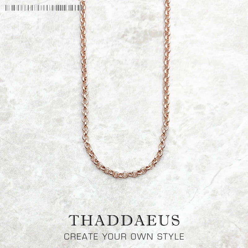 Round Belcher Chain Necklace, 2017 Strand Jewelry Europe Style Rose Bijoux
