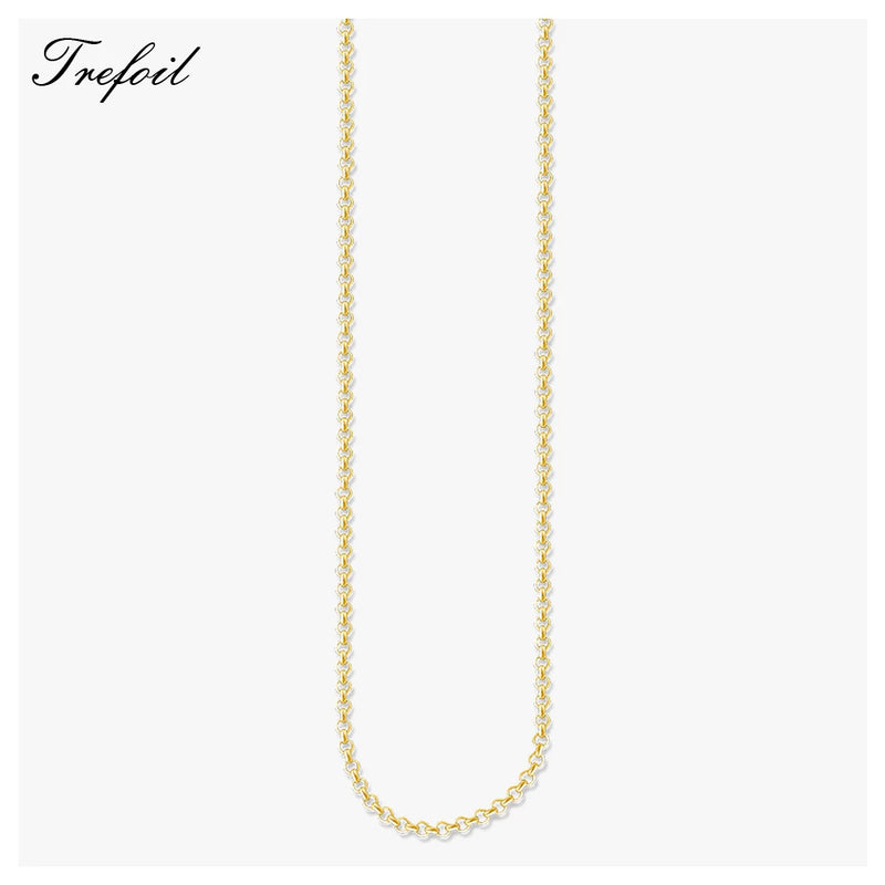 925 Silver Round Belcher Chain Necklace, Classic Basic Jewelry Gift