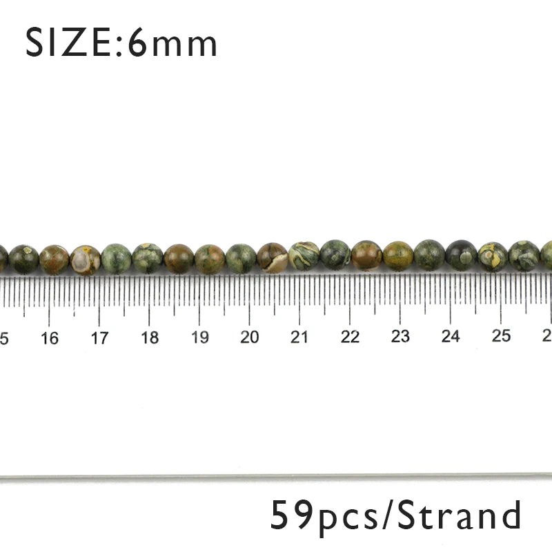 Green Stone Spacer Beads 6 8 10 12mm Jewelry Bracelet Making DIY