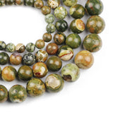 Green Stone Spacer Beads 6 8 10 12mm Jewelry Bracelet Making DIY